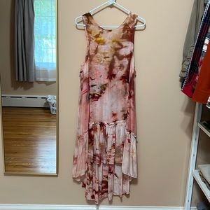 Megan Ilene simply dress ice dyed flowy